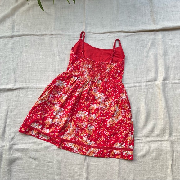 SOLD ❌ Red Floral Mini Skater Dress - Picture 8 of 12